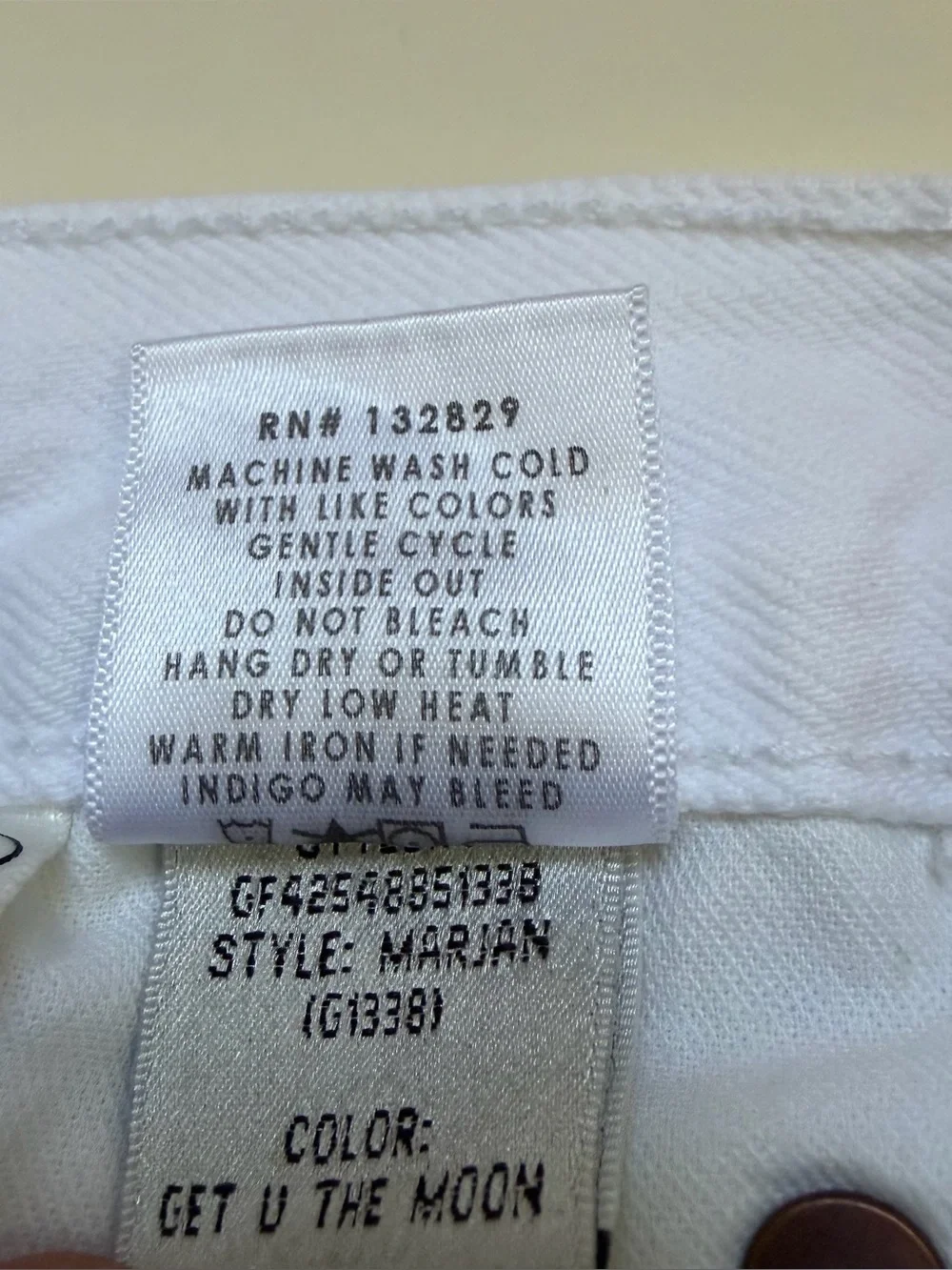 Grlfrnd Marjan Denim Long Shorts White Denim Distressed Bermuda Size 28